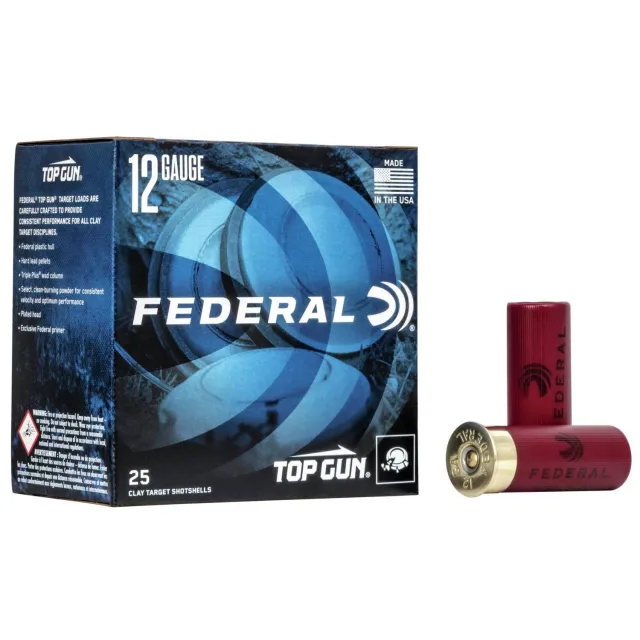 Federal TG1275 Top Gun Target Load 12 Gauge 2.75" 1 1/8 oz 7.5 Shot 25 Per Box/ 10 Cs - Federal Premium Ammunition - 12 Gauge