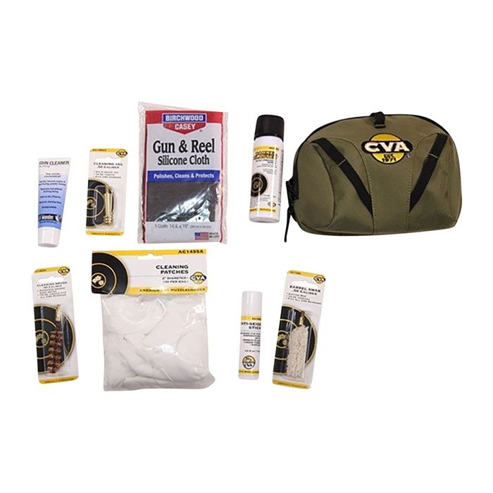 CVA AA1722 Field Cleaning Kit .50 Caliber 8 Piece Soft Nylon Green - CVA - 50