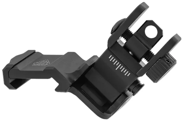 UTG MT945 ACCU-SYNC 45 deg Rear Sight, CNC Aluminum/Steel, Matte Black - Leapers