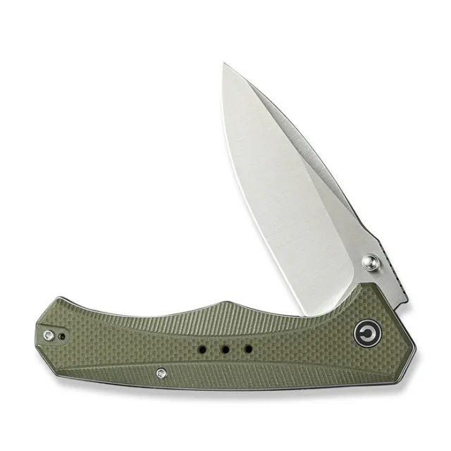 CIVIVI Photonix 3.7In 14C28N Satin Blade OD Green Coarse G10 Handle Flipper - CIVIVI Knives