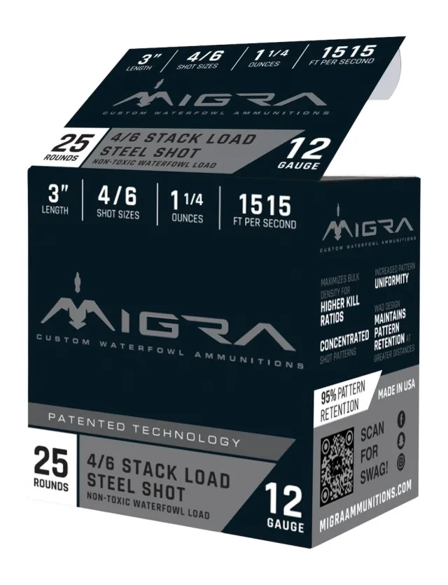MIGRA M12AS46 12G 3" 4-6SHT 1.25 25/10 - MIGRA