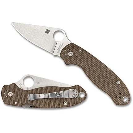 Buy Spyderco C223MPCW Para 3 Brown Canvas Micarta CPM CRU-WEAR Knife online
