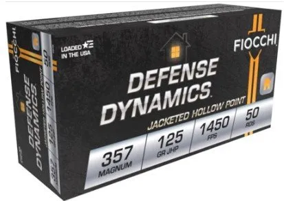 Fiocchi 357D Defense Dynamics 357Mag 125gr Jacketed Hollow Point 50 Per... - Fiocchi - 357 Mag