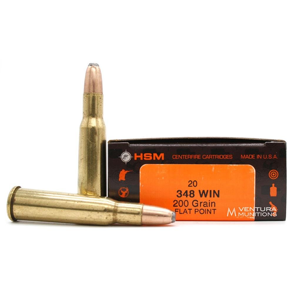 HSM Ammunition HSM348WIN1N .348 Win 200gr SP 2450 fps 20rd - HSM Ammunition - .348 Win.