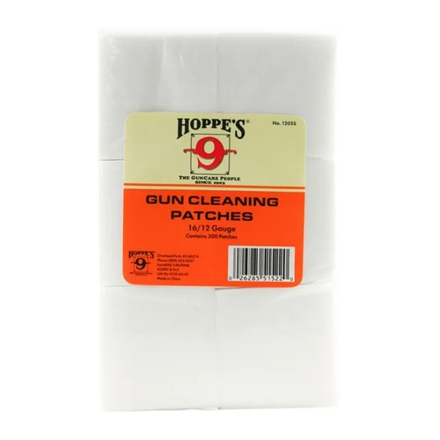 Hoppe's 12/16 Gauge Cleaning Patches 300 Count - Hoppe's for sale at Smoke Wagon Firearms