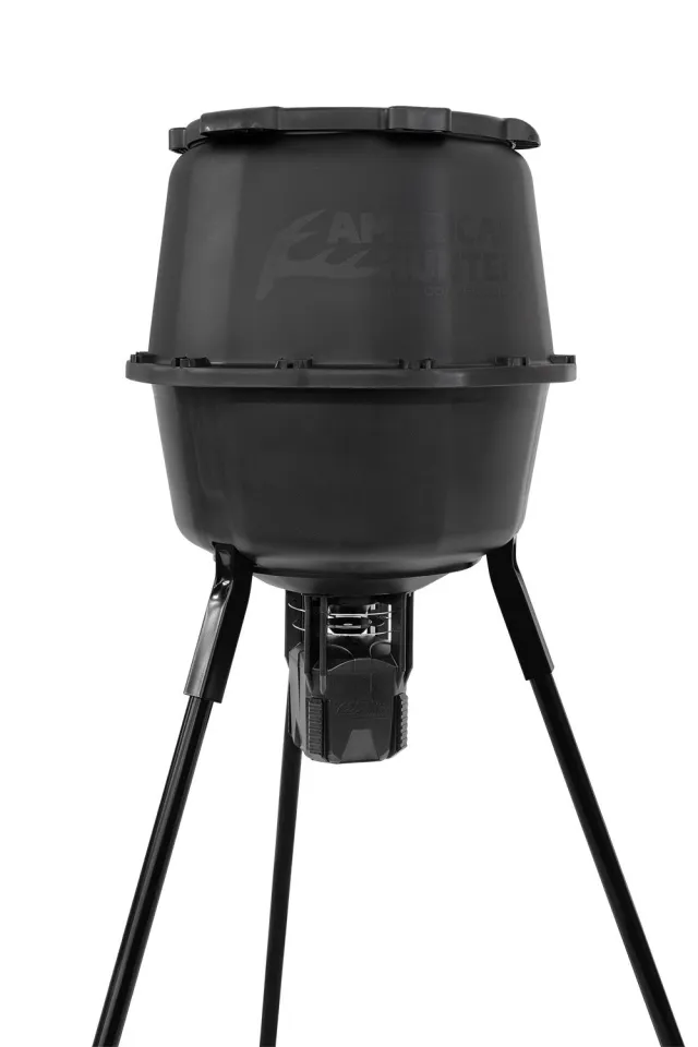 American Hunter AH225XDPRO Game Feeder 30 Gal, 16 Programs, Black - AHUNTR