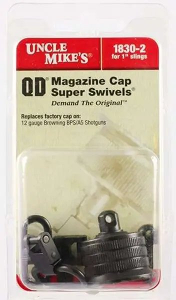 Uncle Mike's 18302 Swivel Set for Browning BPS A5 12 Gauge Steel Blued - Uncle Mike's - 1"