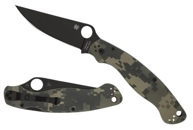 Spyderco C36GPCMOBK2 Military 2 Camo G-10 Black Blade - Spyderco
