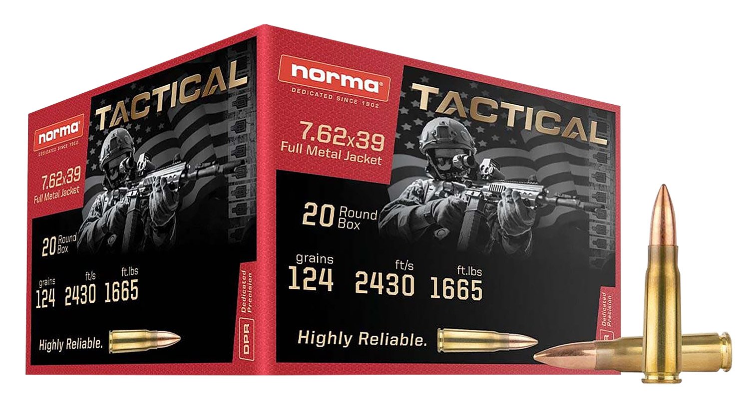 Buy Norma Range & Training Ammo 7.62x39 124Gr 20RD Box online