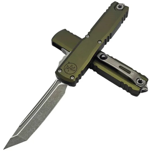 Microtech Ultratech Gen IV 3.55 In T/E Apocalyptic ODG Aluminum Handle - MICROTECH