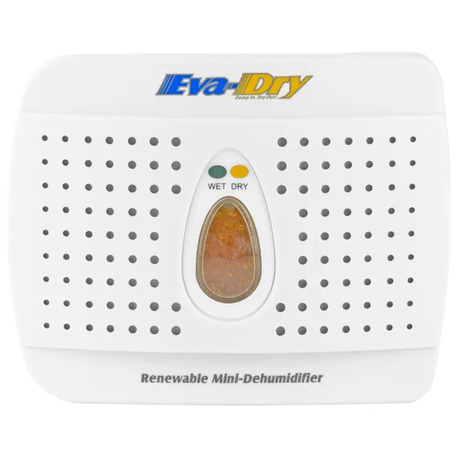 Eva-Dry E-333 Dehumidifier, 333 Cubic Ft, White, Renewable Silica Gel - Eva-Dry