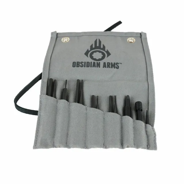 OBSIDIAN ARMS AR-15 12-Piece Armorer Punch Set Roll-Pin Tapered - OBSIDIAN ARMS