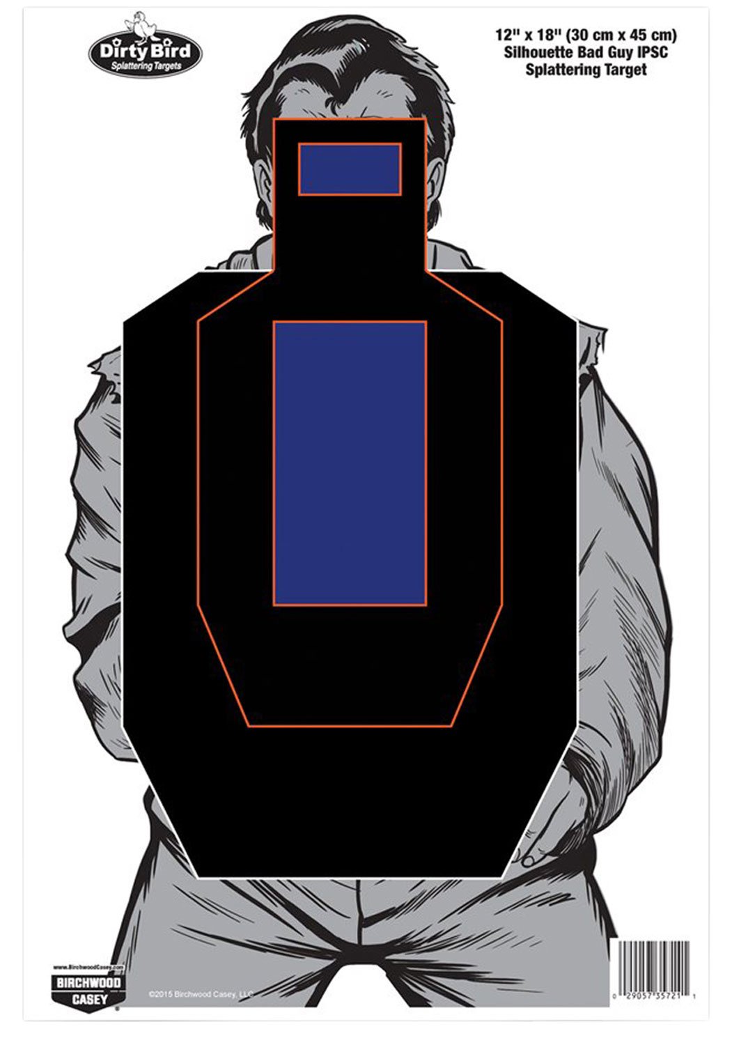 Birchwood Casey Dirty Bird 12"x18" Bad Guy IPSC Targets 8pk - Birchwood Casey - 12" X 18"