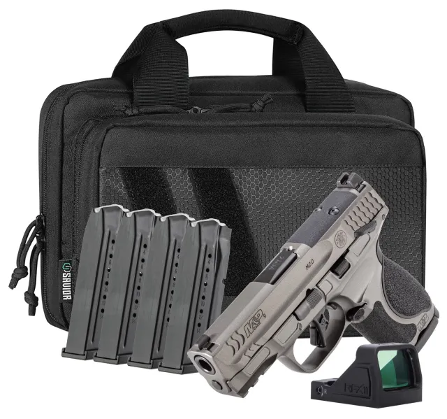 Buy Smith and Wesson 14804 M&P9 M2.0 Metal Compact OR 9mm 3.6" Tungsten Gray Cerakote Semi-Auto Pistol online
