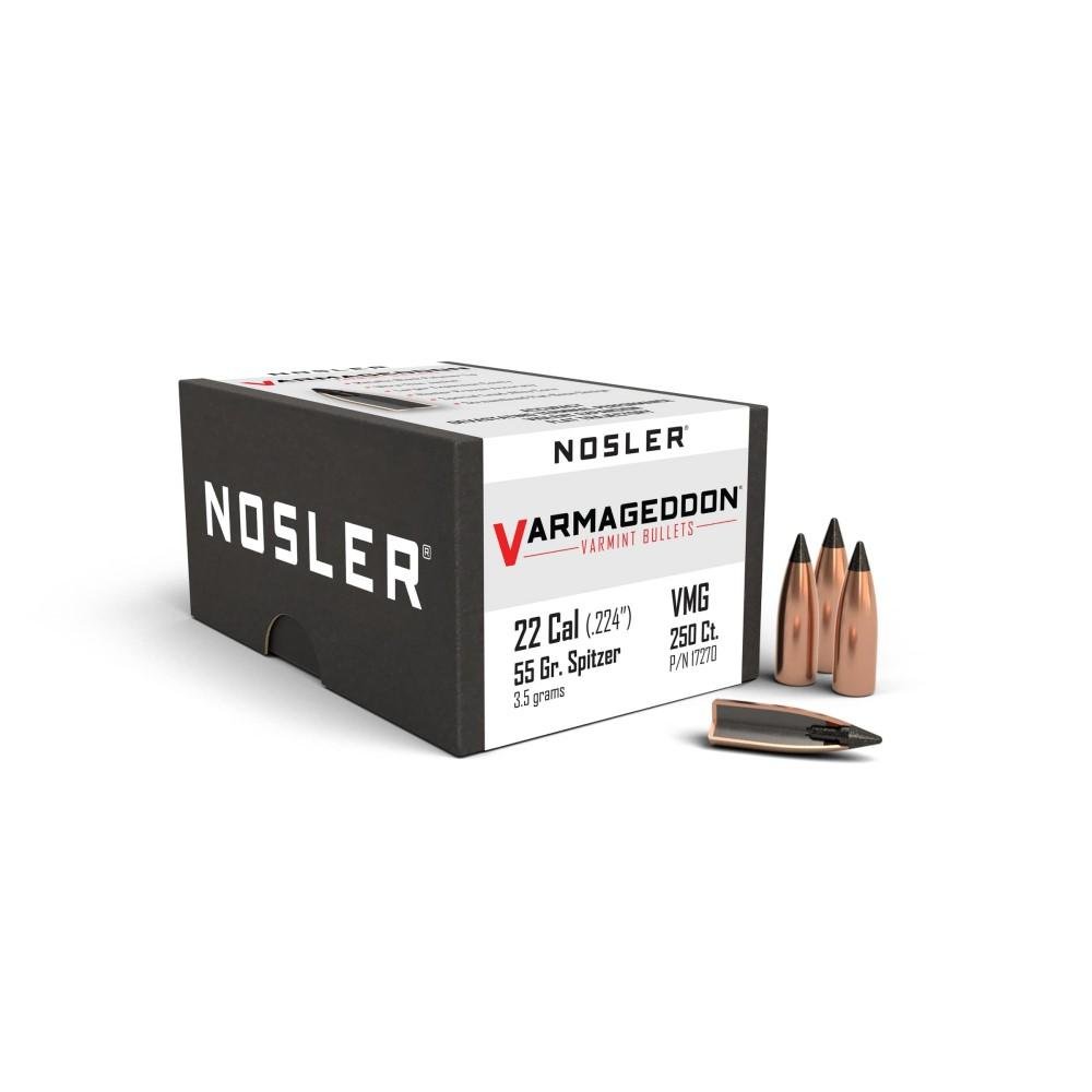 Nosler VarMageddon .22 Caliber .224 55 Grain Flat Base Polymer Tip 250 Coun - Nosler - 22 CALIBER