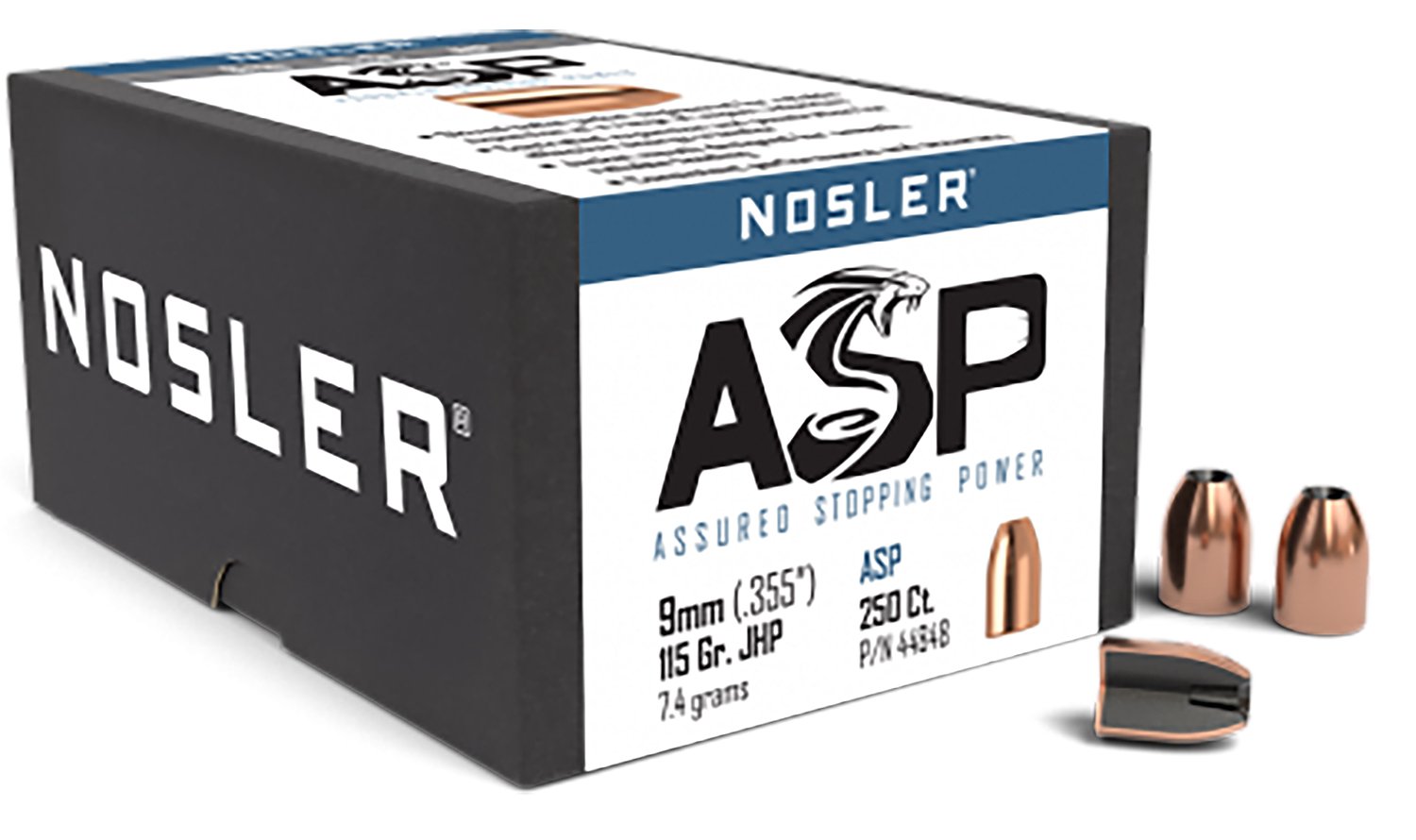 Buy Nosler 44848 9mm 115gr Jacketed Hollow Point Bullets 250 Count online