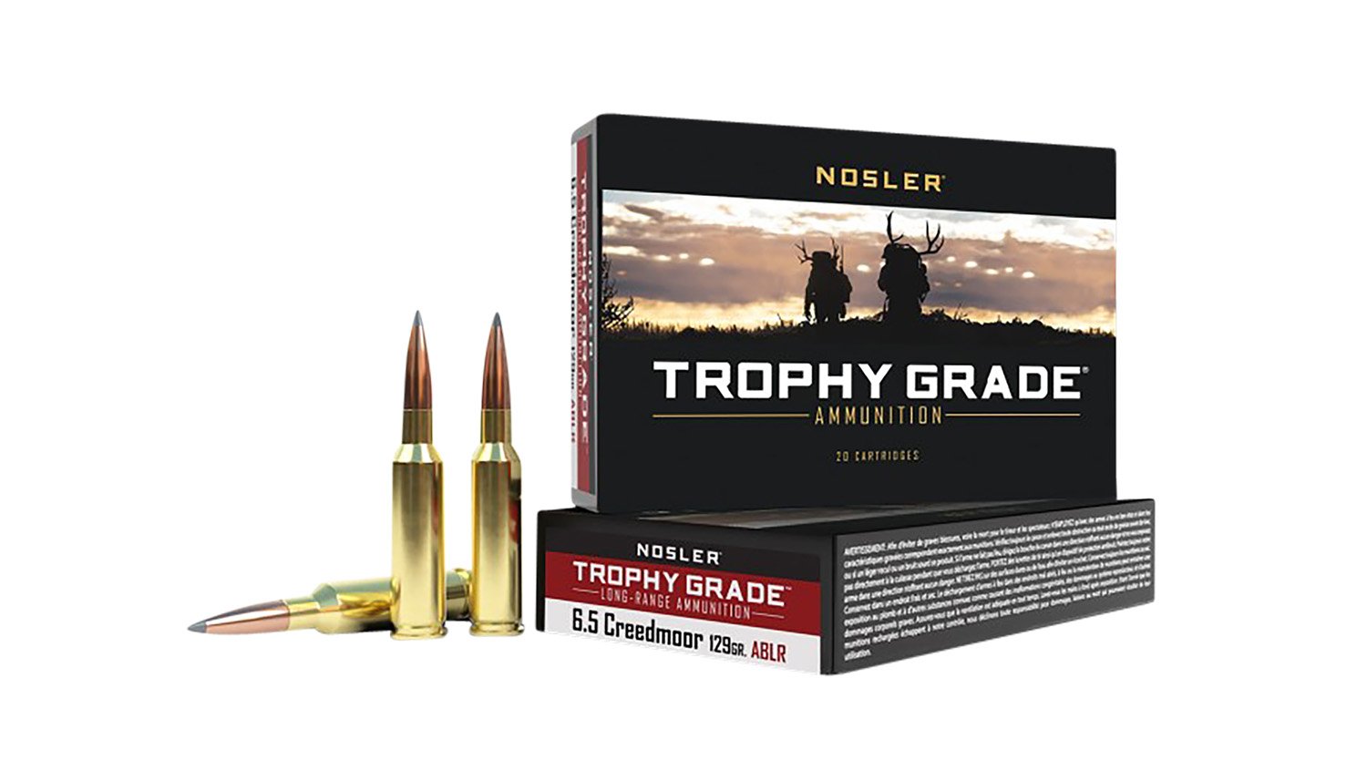 Nosler 60091 Trophy Grade 6.5 Creedmoor 129gr AccuBond 20 Rounds - Nosler - 6.5 Creedmoor