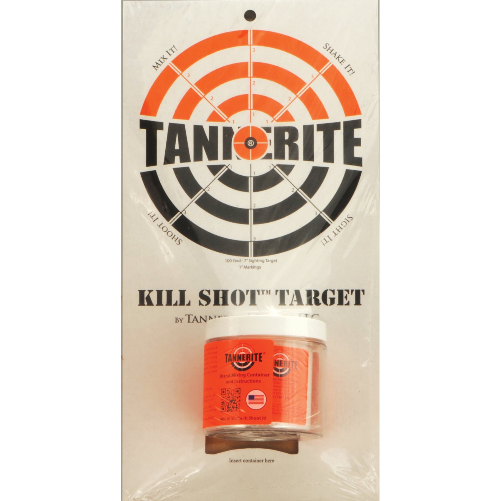 Tannerite Kill Shot Target 1/2lb Exploding Cardboard Bullseye - Tannerite