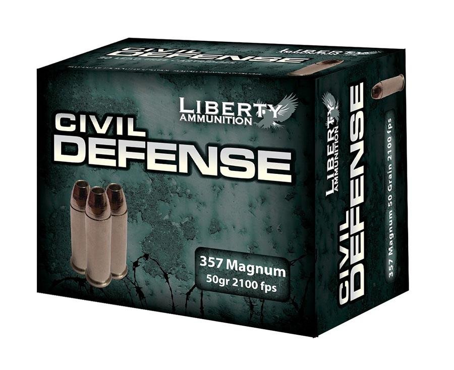 Liberty Ammunition Civil Defense 357 Magnum 50gr HP LA-CD-357-030 - Liberty Ammunition - 357 Mag