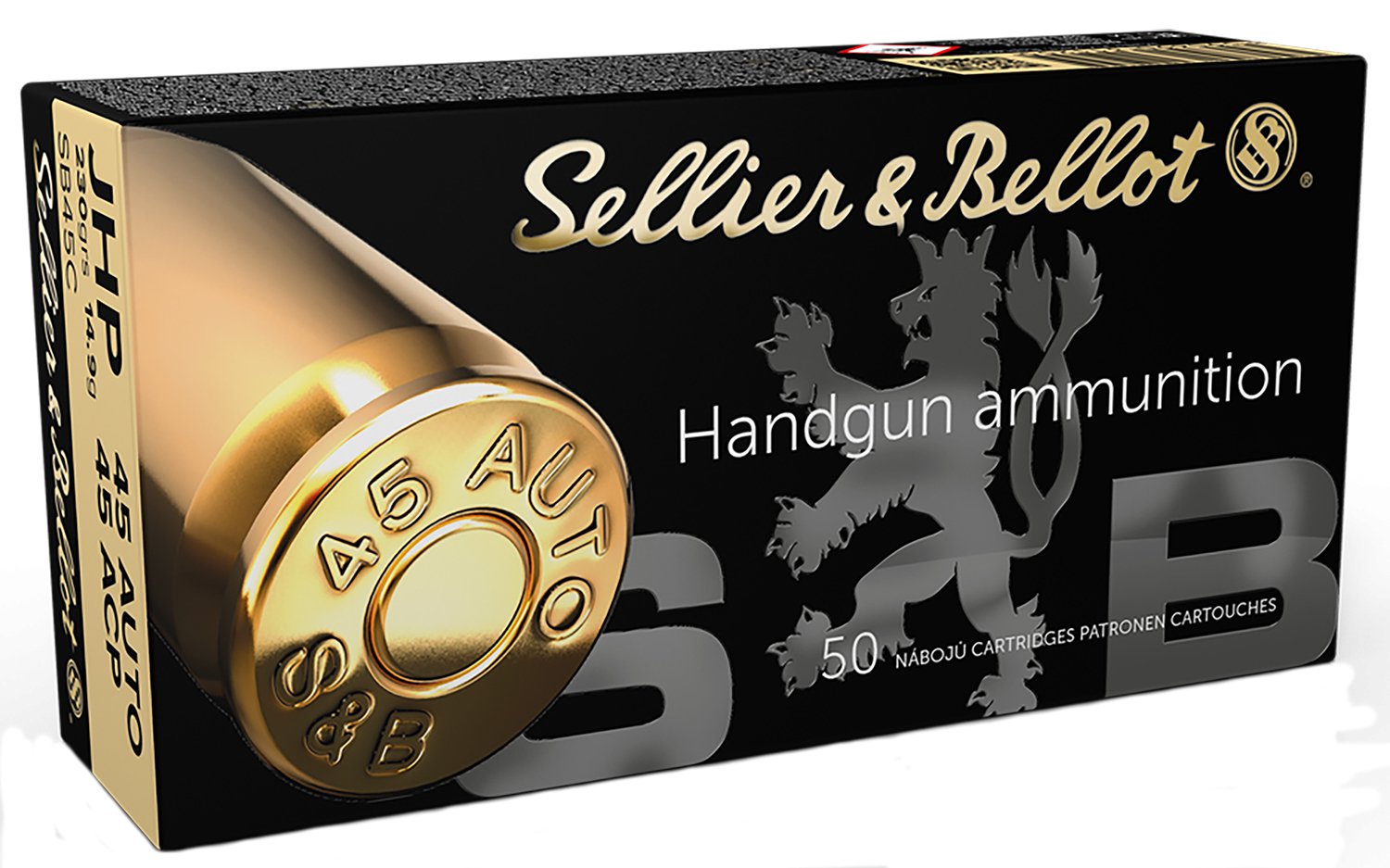 Sellier & Bellot SB45C .45 ACP 230gr JHP Ammo 50 Rounds Box - Sellier & Bellot - 45 Auto