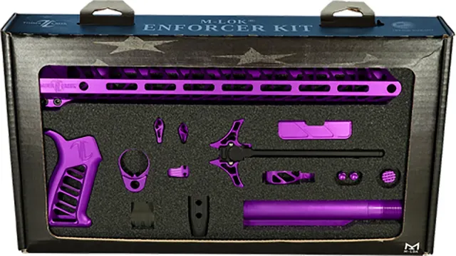 Timber Creek TCOEKPPA Enforcer AR-15 Build Kit Purple Anodized 15" M-LOK - Timber Creek