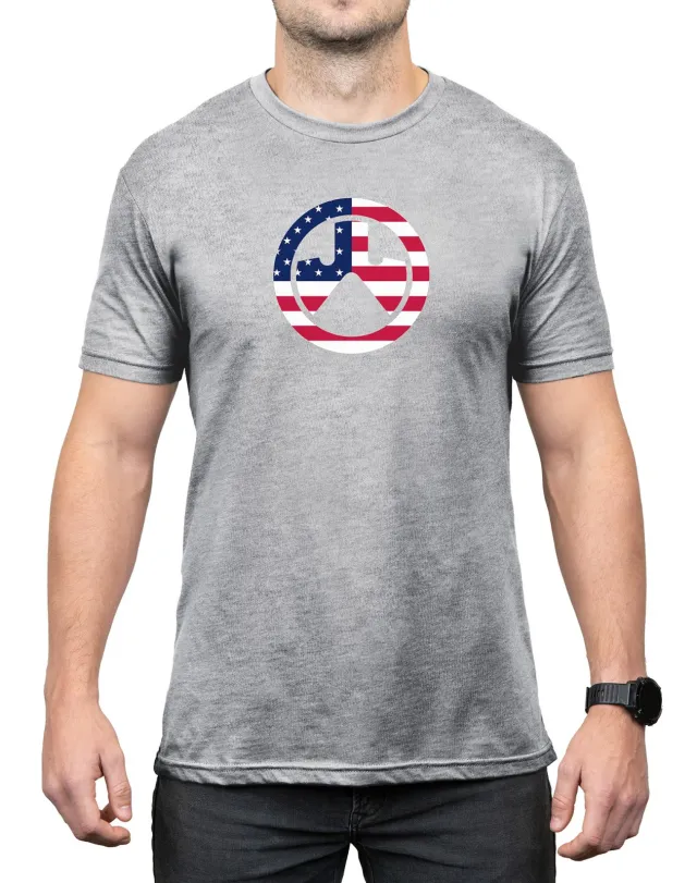 Magpul MAG1281030S Independence Icon Gray Heather Cotton T-Shirt Small - Magpul Industries