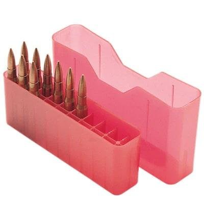 MTM Case-Gard J-20-MLD-29 Ammo Box 20 Rounds Clear Red Polypropylene - MTM Case-Gard