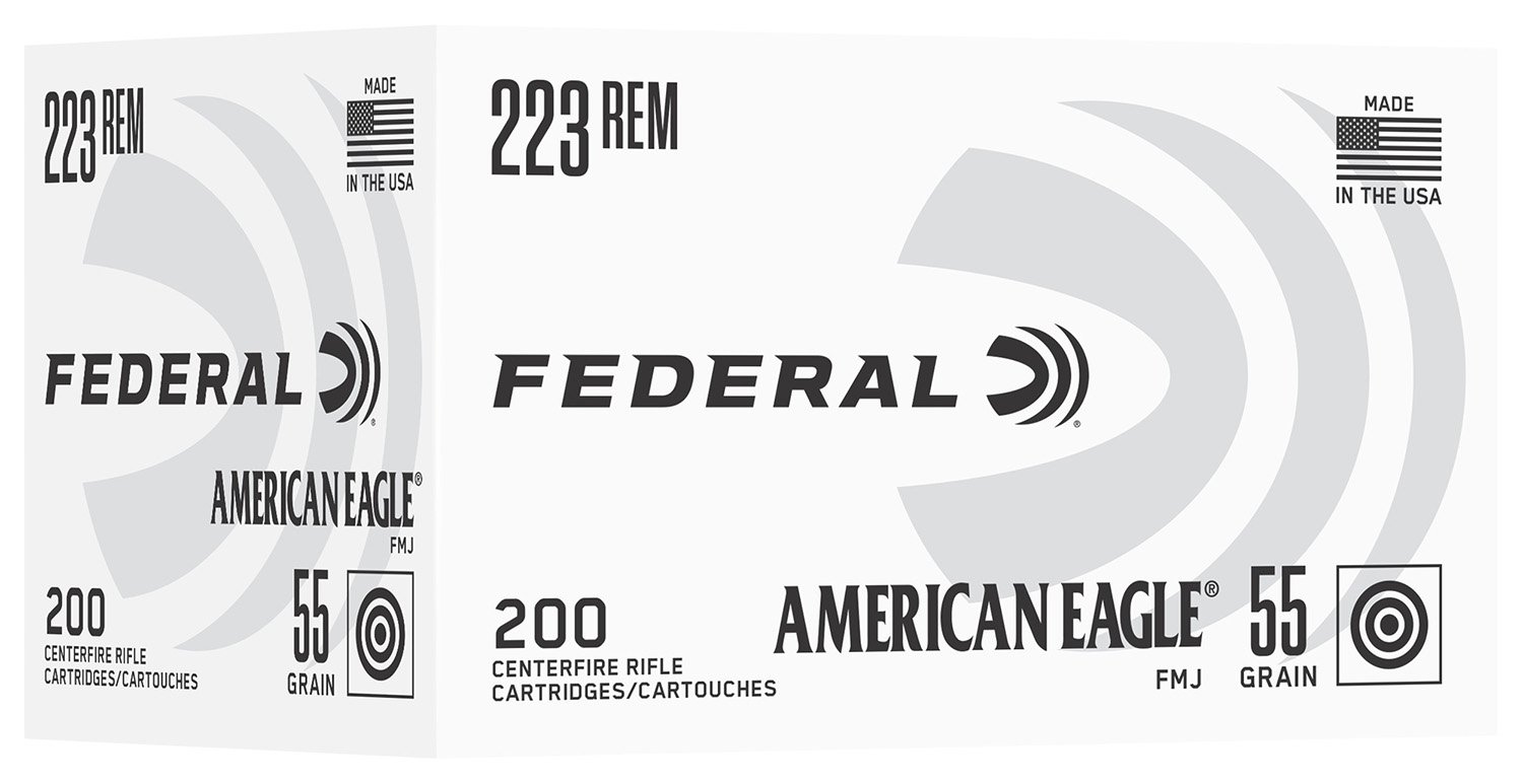 Federal AE223C 223 Rem 55gr FMJ 200 Rounds - Federal Premium Ammunition - 223 Rem