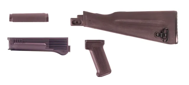 Arsenal 4 Piece Plum AK47 / AK74 NATO Length Stock Set for Stamped Fixed Receivers - Arsenal