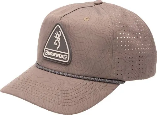 Browning Slug Topo Major Cap Brown Die Cut Mesh Snap Closure OSFM