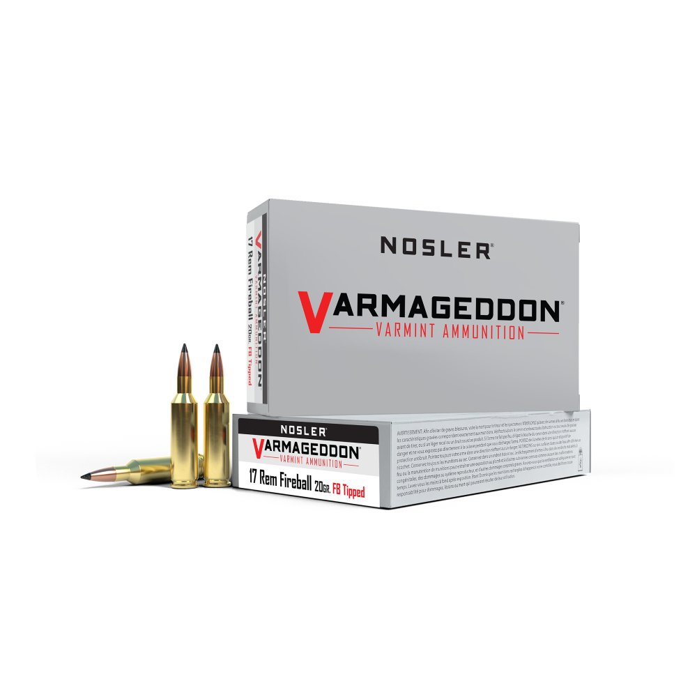 Buy Nosler 17 Rem Fireball 20gr Flat Base Tipped Ammunition 20 Rounds online