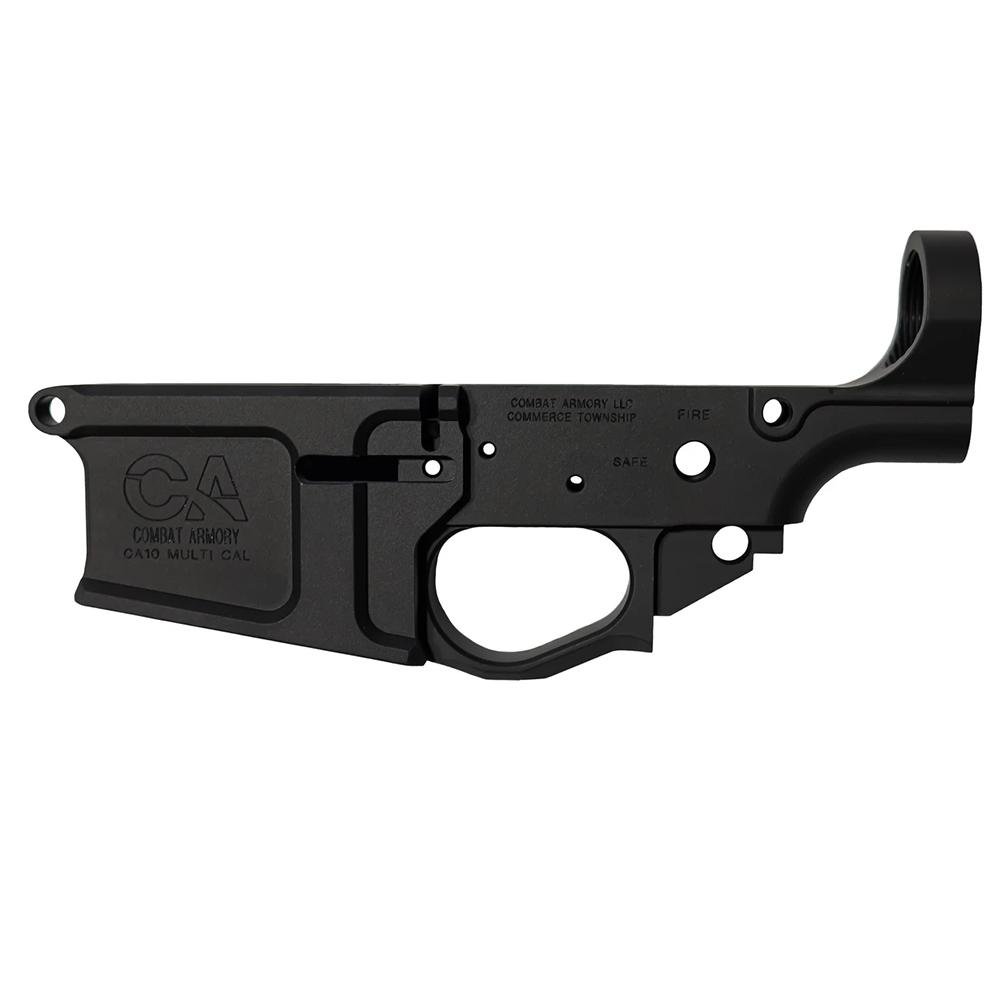 Buy Combat Armory Billet AR-10 Lower Receiver Stripped with Mag Release and Ejector Black online