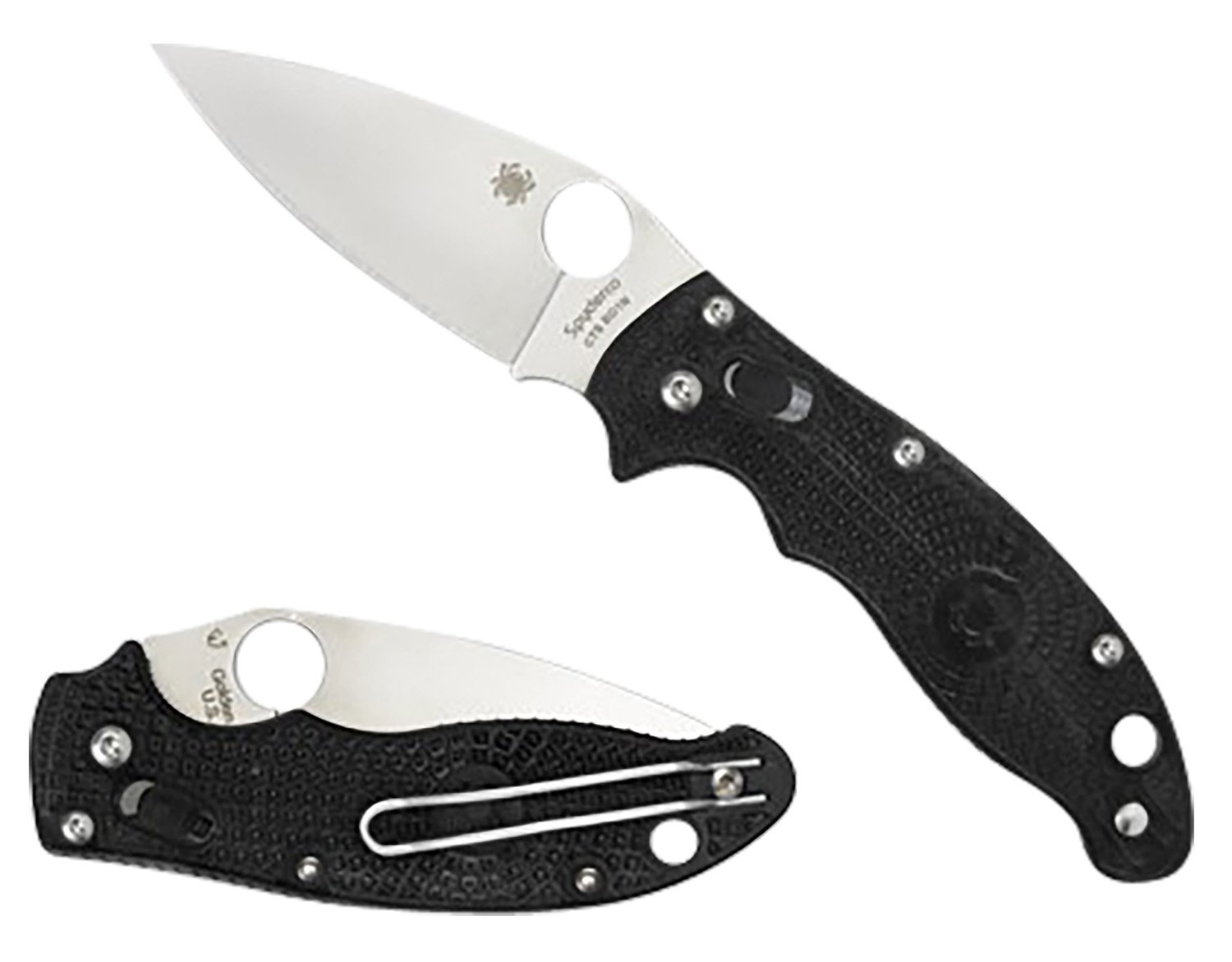 Spyderco C101PBK2 Manix 2 Lightweight Black Folding Knife - Spyderco