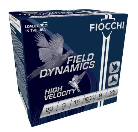 Buy Fiocchi 203HV8 Field Dynamics 20Ga 3" 1 1/4oz 8Shot 25/Box online