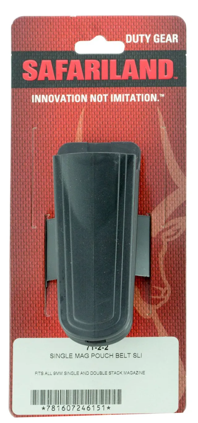 Safariland 7122 Double Mag Pouch Black Polymer Belt Slide 1.5"-2.25" - Safariland for sale at Iron and Lace