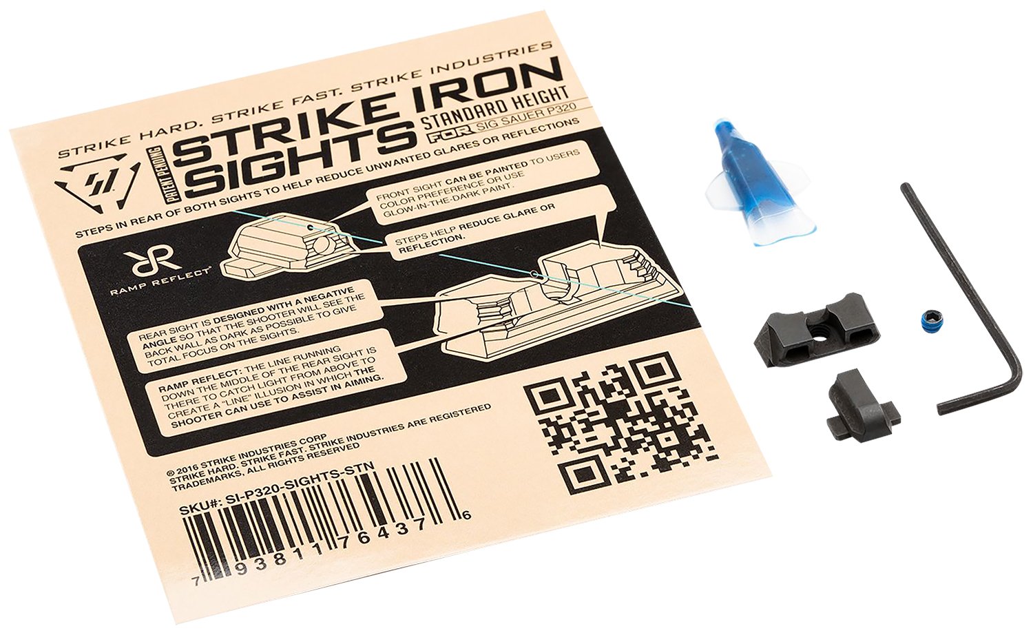 Buy Strike Industries P320SIGHTSSTN Iron Sights Black for Sig Sauer P320 online