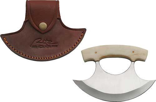 SZCO Supplies Rite Edge Ulu 6In Bone Handle Leather Sheath - SZCO Supplies