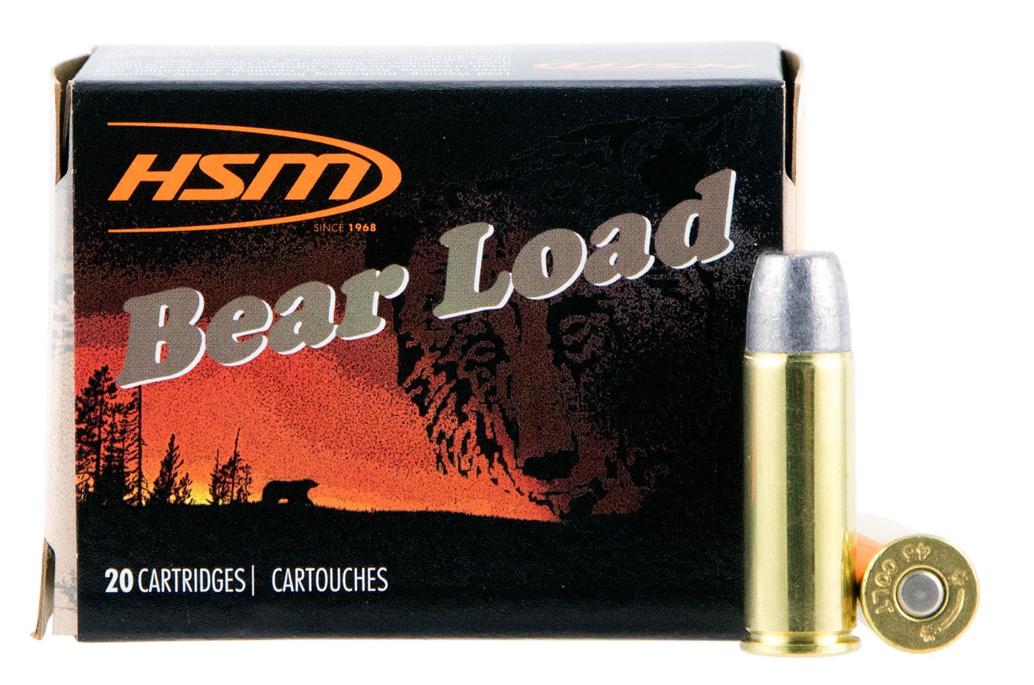 Buy HSM 45C7N20 Bear Load .45 Colt 325gr Wide Flat Nose 20 Rounds online