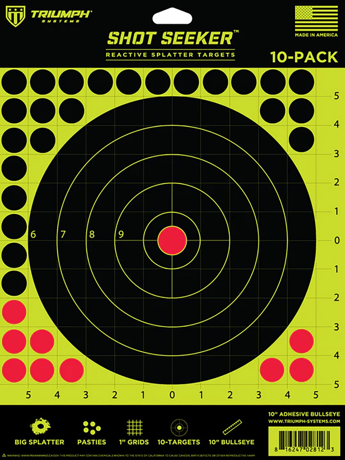 Triumph Systems 0900002 Shot Seeker Self-Adhesive Black/Yellow/Red Paper - Triumph Systems