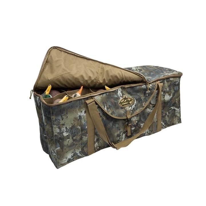 Rig 'Em Right 021-DX-T 12-Slot Deluxe Duck Decoy Bag Gore Optifade Timber - AdvenTec LLC dba Rig Em Right Outdoors