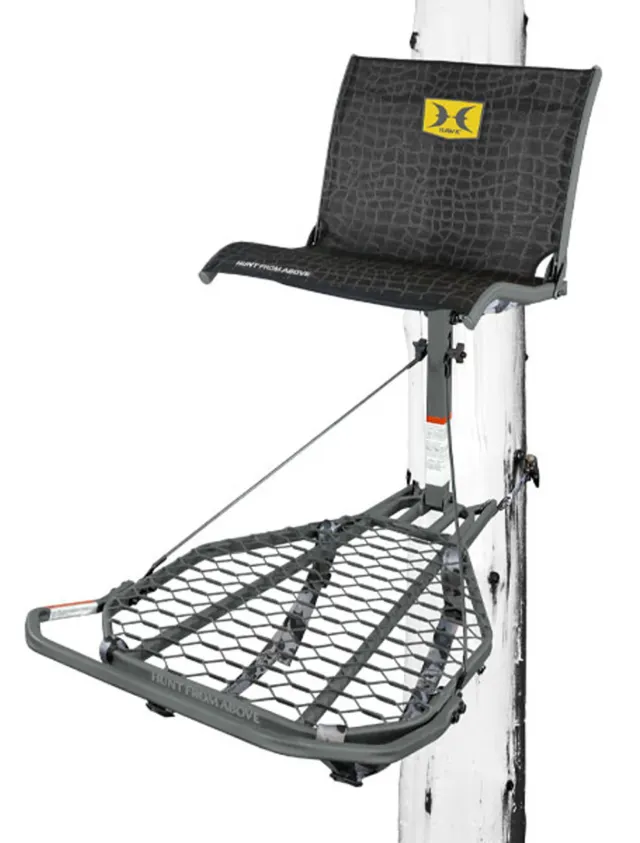 Hawk HWKHF2033 Helium Kickback LVL Hang-On Black Aluminum 26" W x... - Hawk Treestands