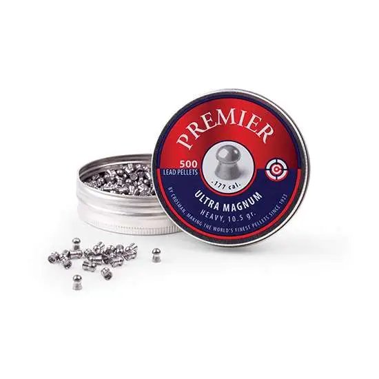 Crosman LUM77 Premier Ultra Magnum .177 Lead Domed Heavy Pellet 500-Tin - Crosman - 177