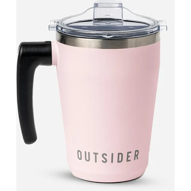 Outsider The AM Travel Mug Light Pink Insulated Leakproof Stainless Steel - Outsider