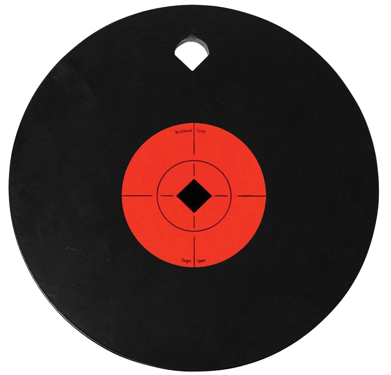 Birchwood Casey 47603 AR500 Steel Target 8 Inch Black Orange Single Hole - Birchwood Casey - 8"