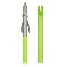 Muzzy Iron 2-Blade Fish Point: 32in Length, High-Vis Chartreuse, Durable & Dependable, 0.313in Diameter