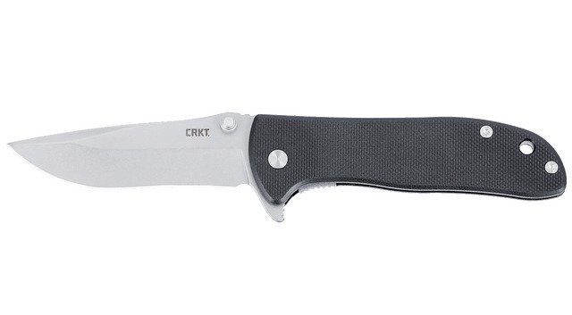 CRKT Drifter 6450D2C Folding Knife 2.88in Silver Blade Black Handle - CRKT