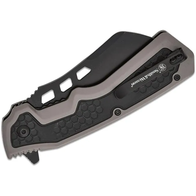 Buy Smith & Wesson Extraction and Evasion Assisted Folding Knife 3-1/2 Cleaver Blade Black online