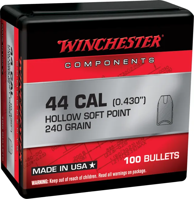 Winchester WB44SP240X Centerfire Handgun Reloading Bullets .426 240 gr Soft Point