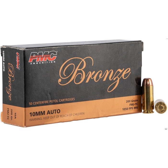 PMC Bronze Handgun Ammunition 10A 10mm Auto 200 Grain FMJ - PMC - 10 mm Auto