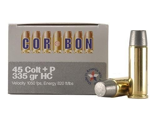 Cor-Bon HT45C335HC .45 Colt 335gr HC 1050fps Ammo 20 Rounds - Corbon - 45 LC
